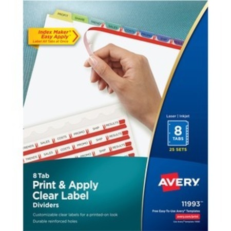 AVERY Dividers, Index, 8Tab, Contmp AVE11993